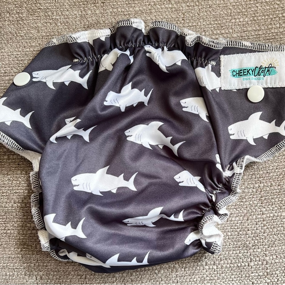 Cheeky cloth reusable swim diaper shark